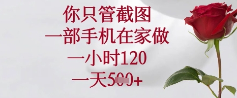 你只管截图，一部手机在家可以做，一小时120.一天5张+【揭秘】 - 爱分享爱分享-fenxiang爱分享