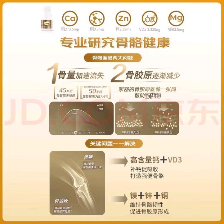 先领299-50 钙尔奇 金钙维生素D钙片 60片*4瓶 实.付105亓 26.2亓/瓶 - 线报酷 先领299-50 钙尔奇 金钙维生素D钙片 60片*4瓶 实.付105亓 26.2亓/瓶 - 线报酷