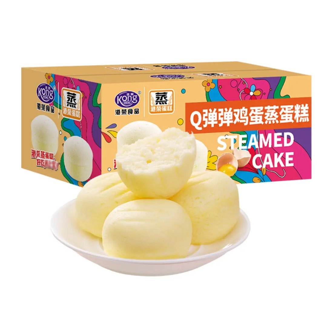 港荣 蒸蛋糕鸡蛋味480g/箱 18.9亓 全蛋奶 不添加1滴水 港荣蒸蛋糕鸡蛋原味爱分享-fenxiang爱分享