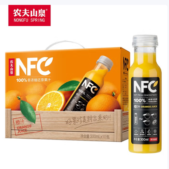 先领29-10 农夫山泉 NFC橙汁300ml*10瓶 59.9亓 4味可选 鲜果压榨 - 线报酷 先领29-10 农夫山泉 NFC橙汁300ml*10瓶 59.9亓 4味可选 鲜果压榨 - 线报酷