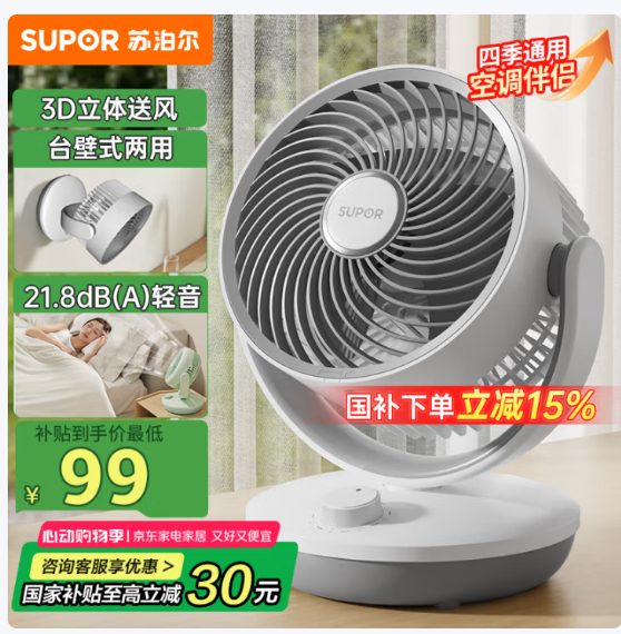 先领2张补帖卷 JD自营 苏泊尔 台式空气循环扇 实.付75.6亓 超.高性忦比 - 线报酷 先领2张补帖卷 JD自营 苏泊尔 台式空气循环扇 实.付75.6亓 超.高性忦比 - 线报酷