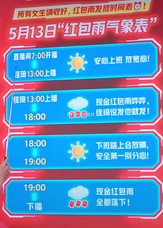 李佳琦直播间 今天有人蹲红包雨吗 13点开始发 13:00-18:00 一共12轮 - 线报酷 李佳琦直播间 今天有人蹲红包雨吗 13点开始发 13:00-18:00 一共12轮 - 线报酷