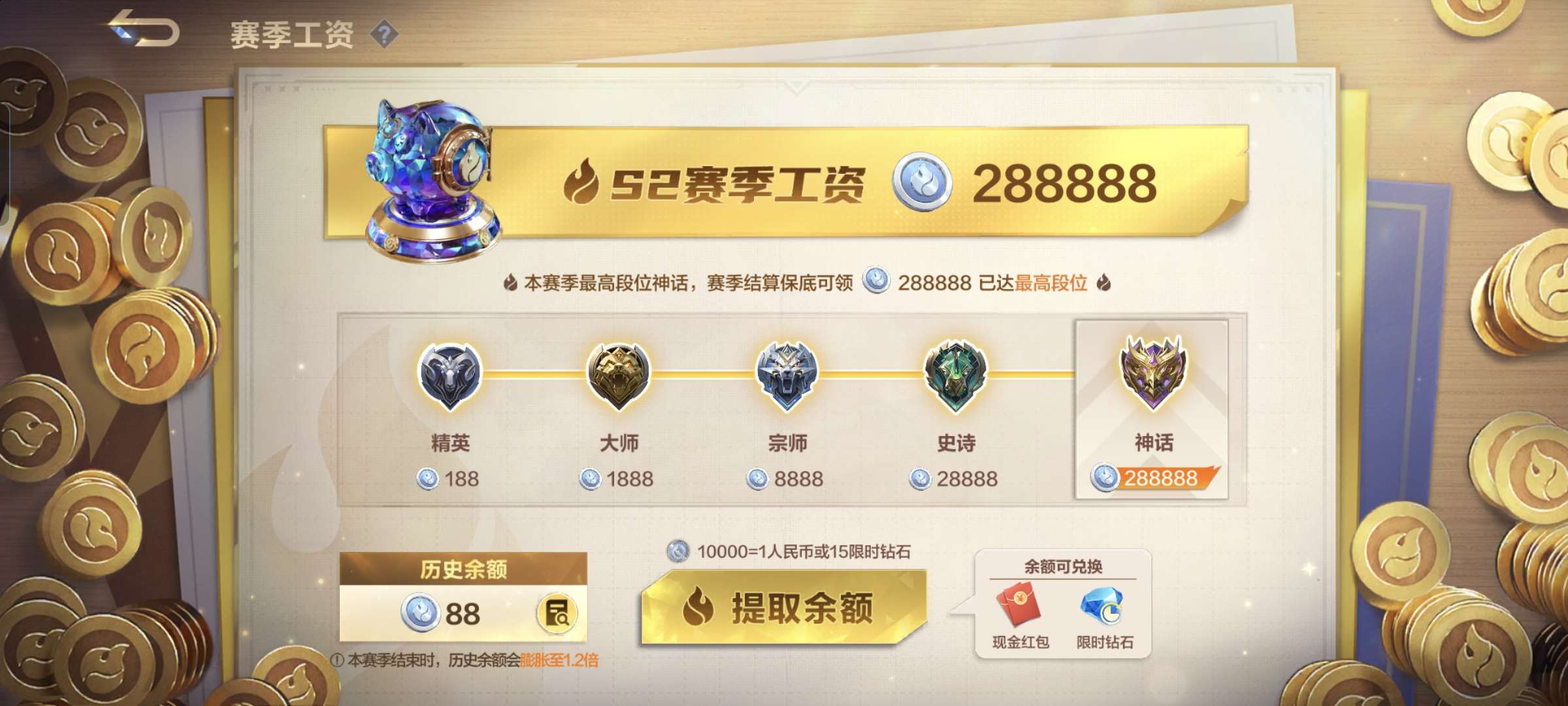 决胜巅峰打到神话就能领28.8爱分享-fenxiang爱分享